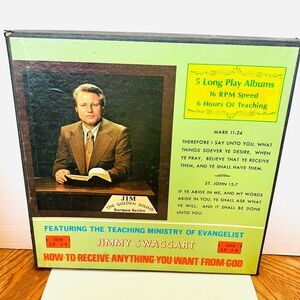 Jimmy Swaggart Evangelist 5 Album How To Receive From GOD 33.5 Long Play Read